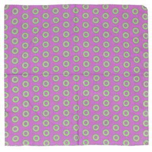 Phish Purple w/Green Donuts Bandana ~ 22" x 22" ~ Cardstock Hanger ~ Brand New!